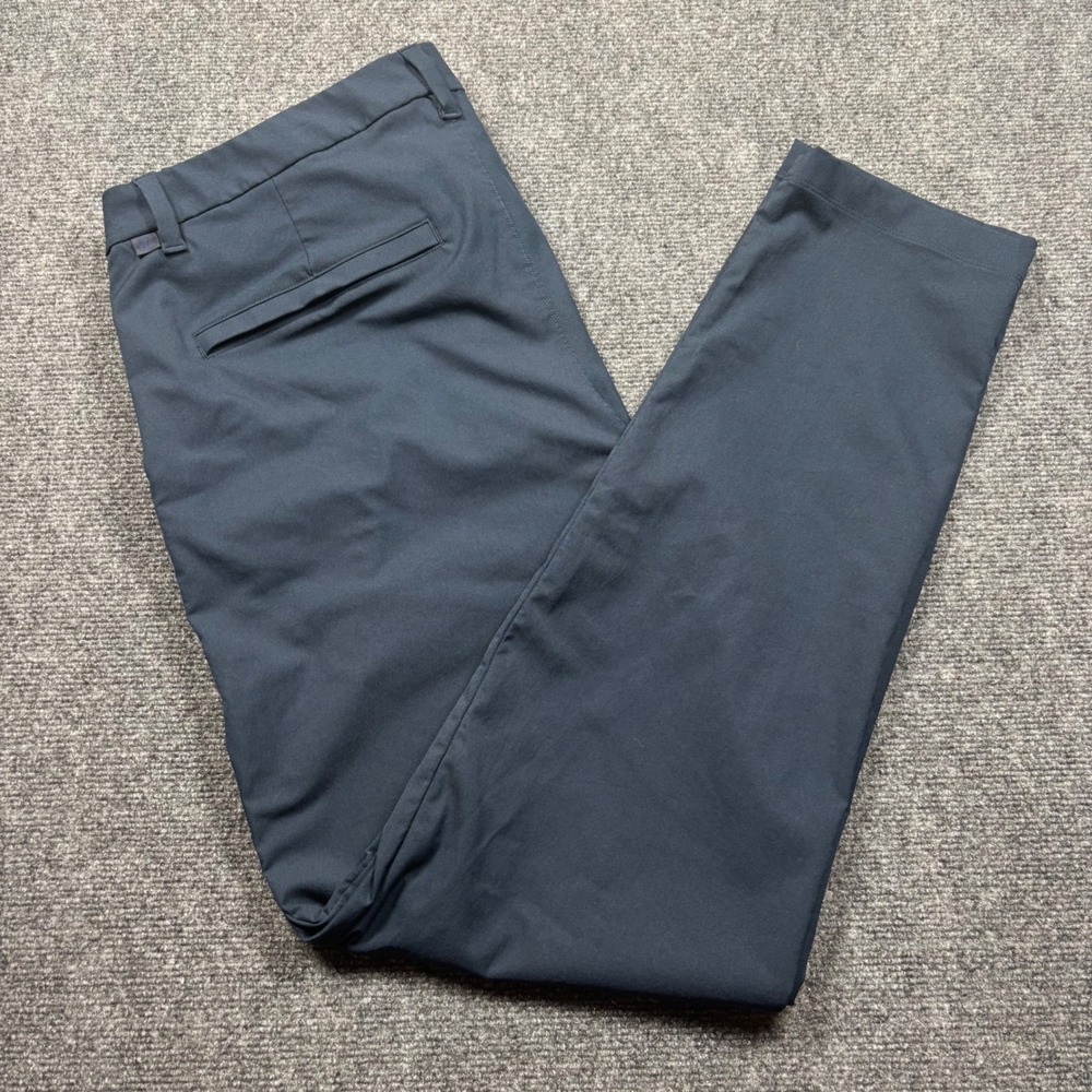Lululemon Commission Slim Fit Pant Mens 36 Navy Blue Warpstreme Chino